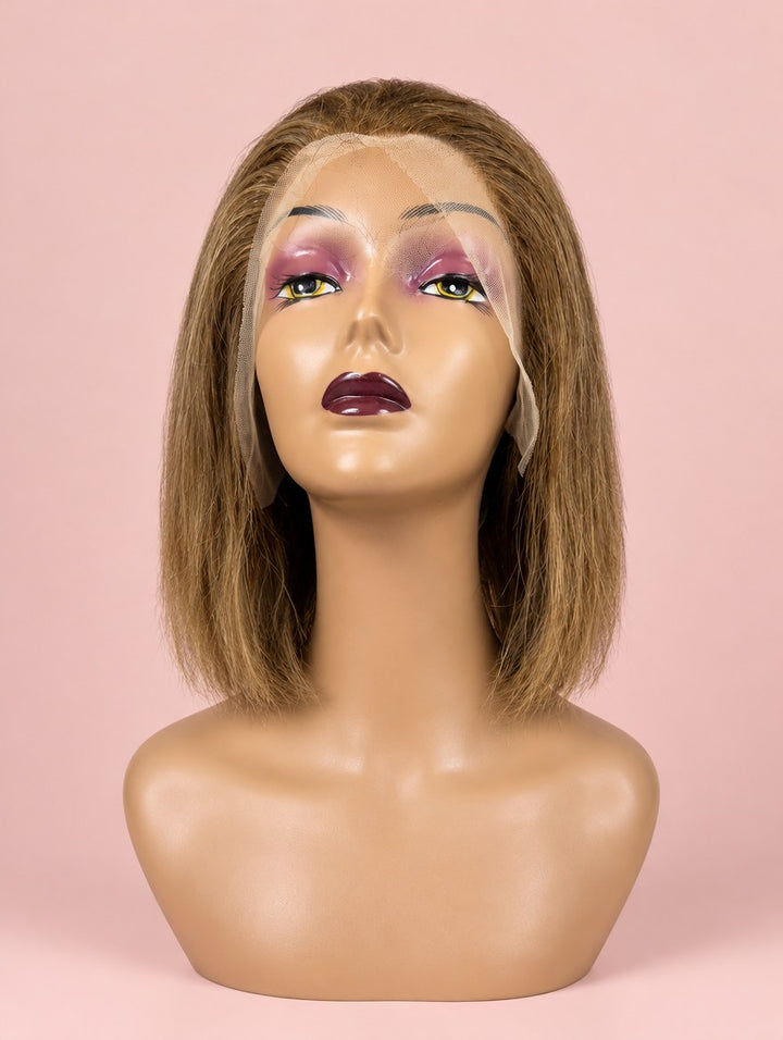 Dark Blonde Straight Bob 13x4 Lace Frontal Wig 8"