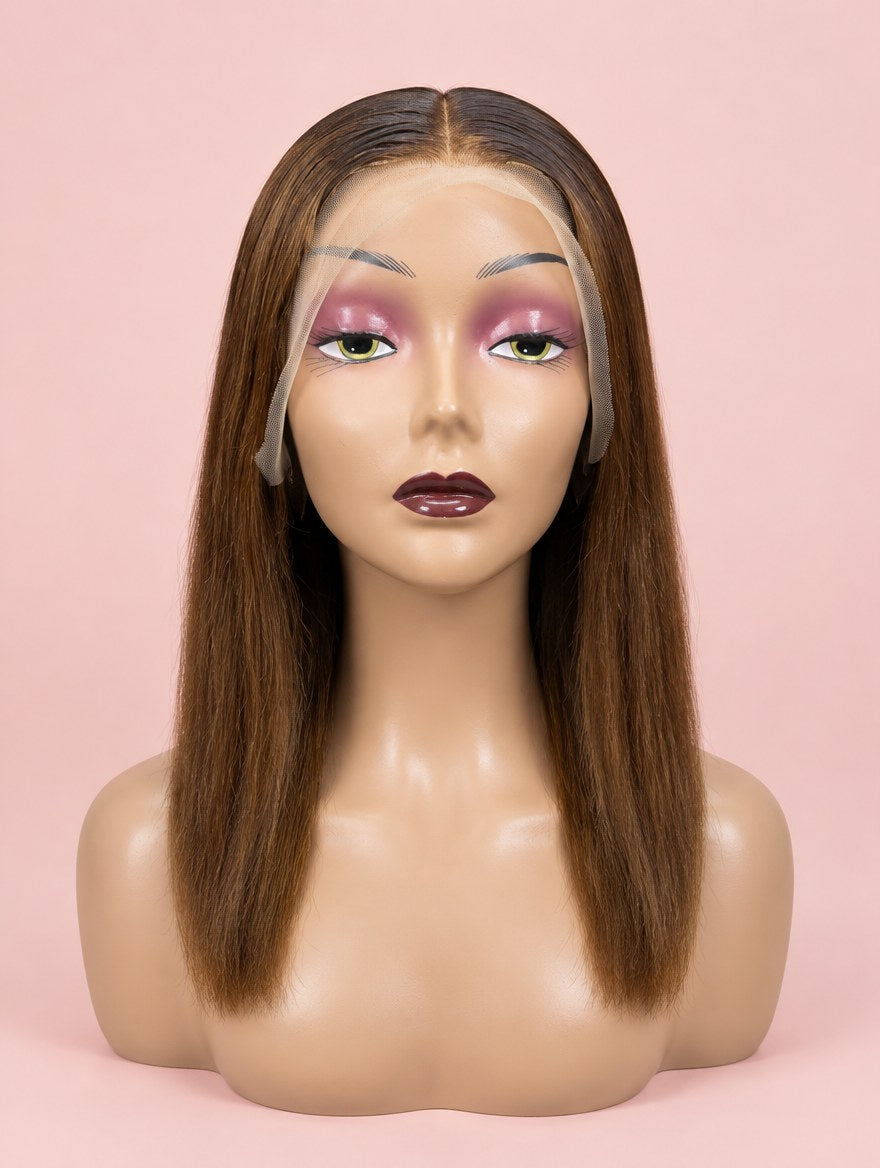 Brown Ombre Straight 13x4 Lace Frontal Wig