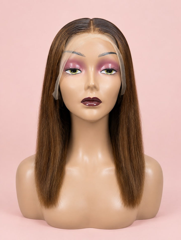 Brown Ombre Straight 13x4 Lace Frontal Wig