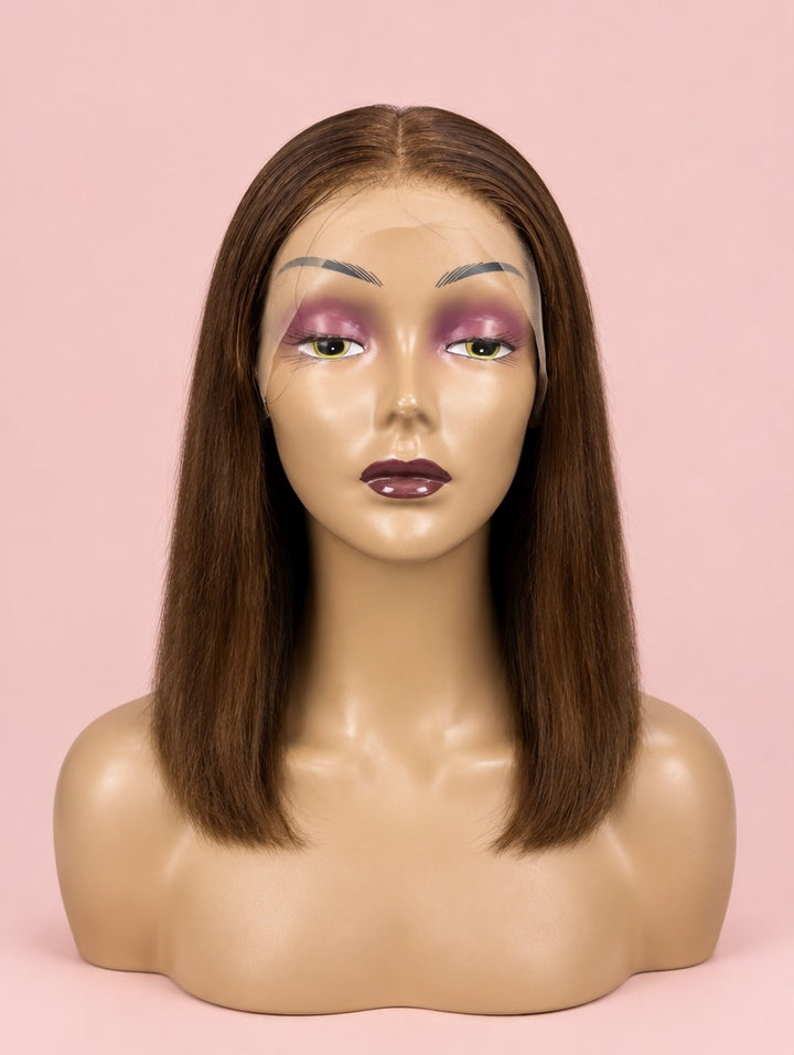 Chocolate Brown Straight 13x4 Lace Frontal Wig