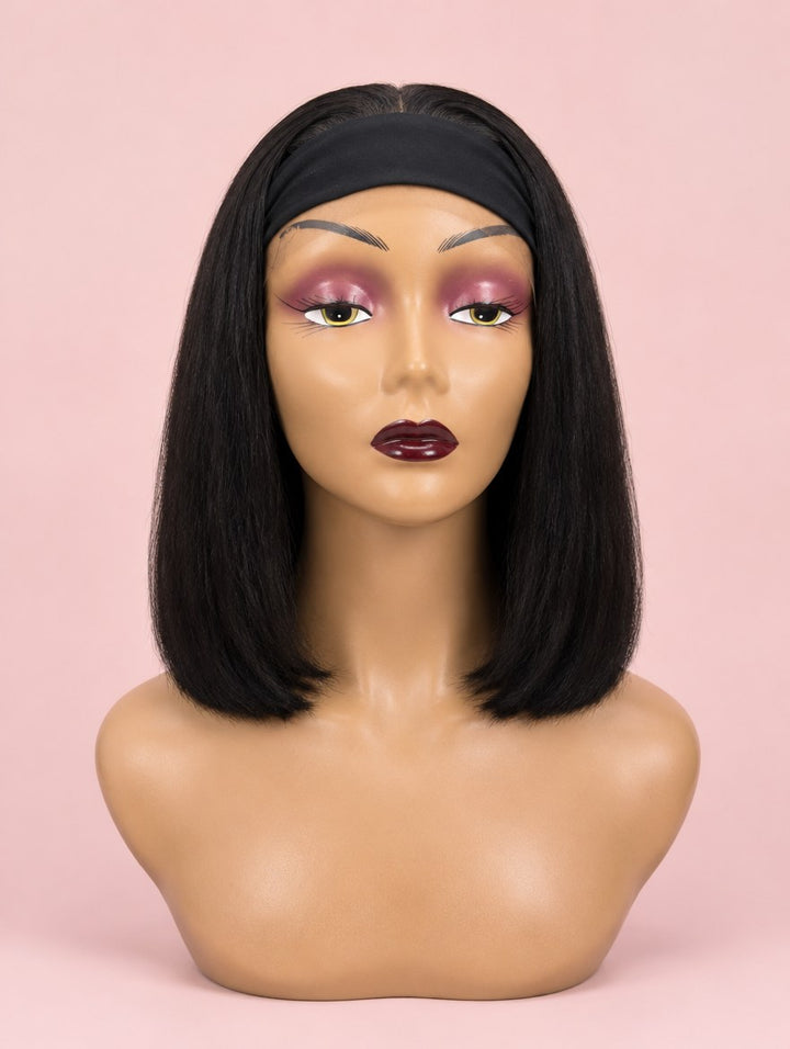 Natural Black Straight Bob 13x4 Lace Frontal Wig