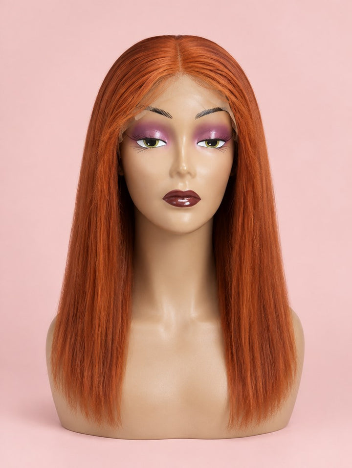 Ginger 350 Straight 4x4 Lace Closure Wig 14"