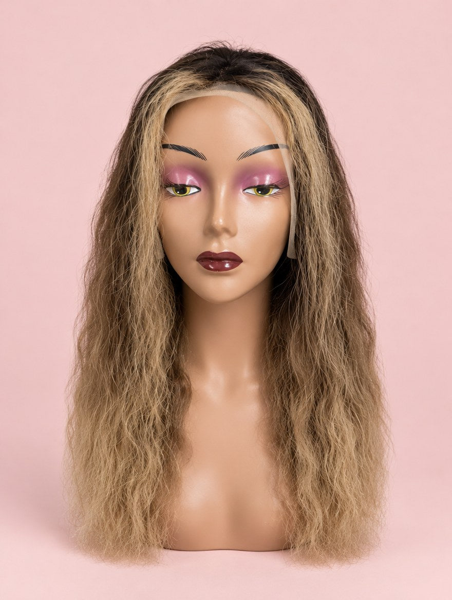 Ash Blonde Ombre Loose Wave 13x4 Lace Frontal Wig