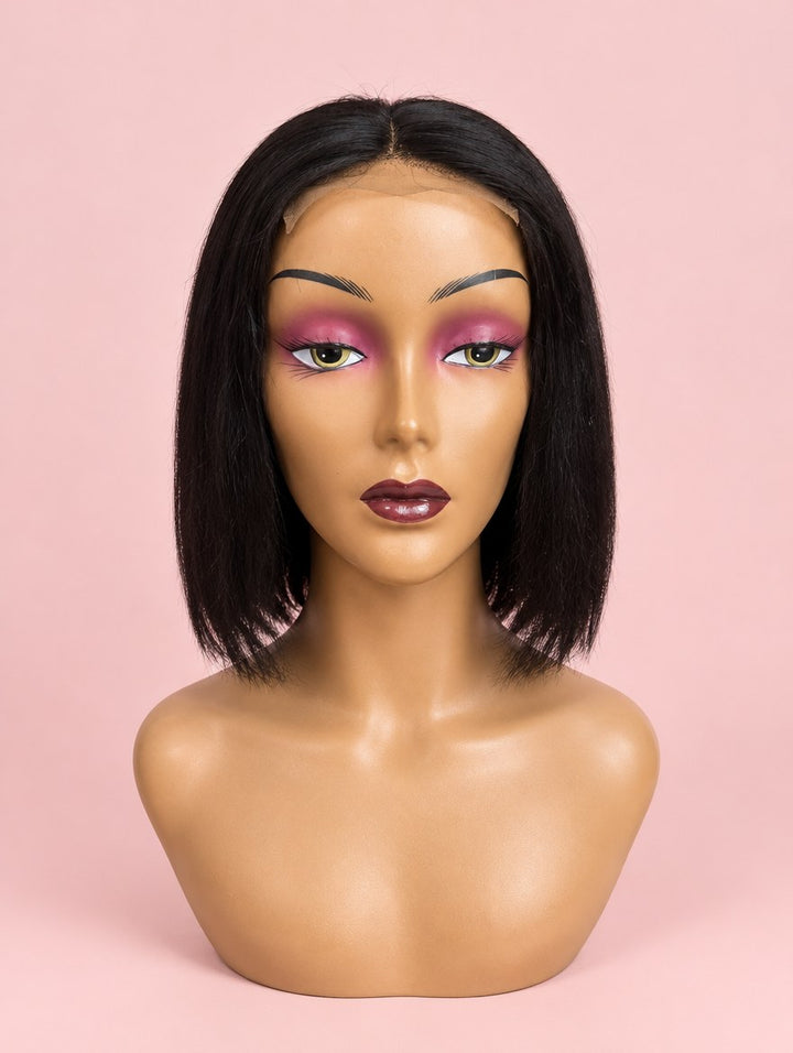 Natural Black Straight Bob 13x4 Lace Frontal Wig