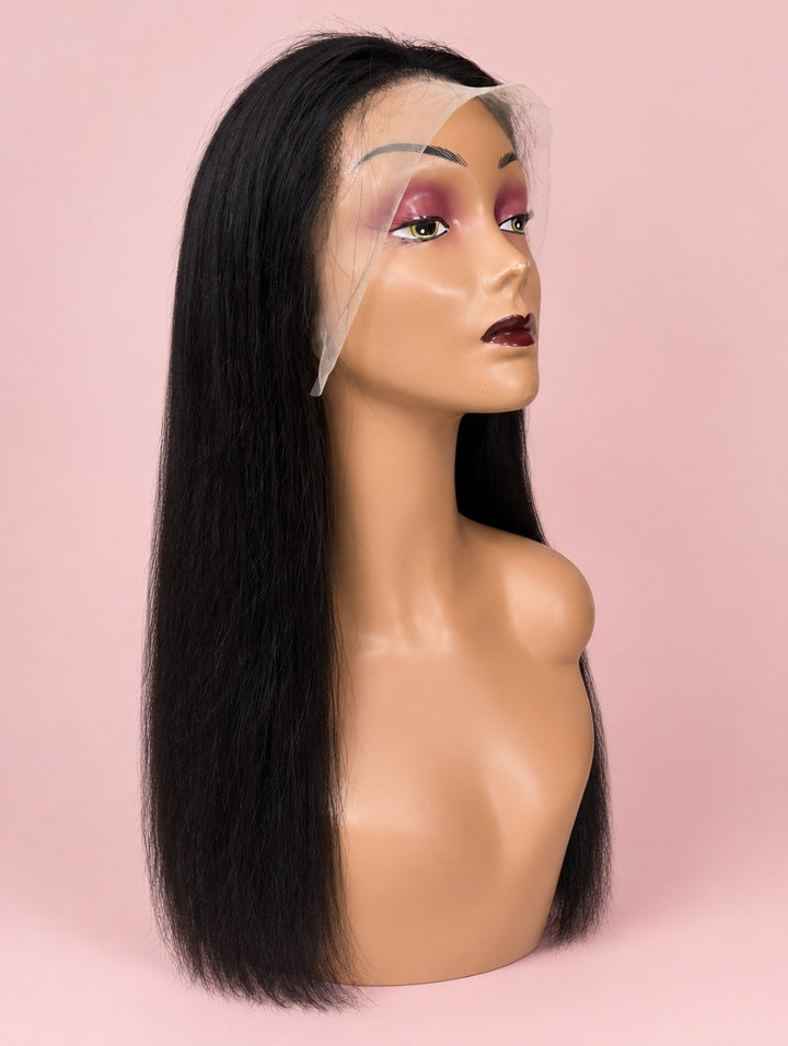 Natural Black Straight 13x4 Lace Frontal Wig 18"