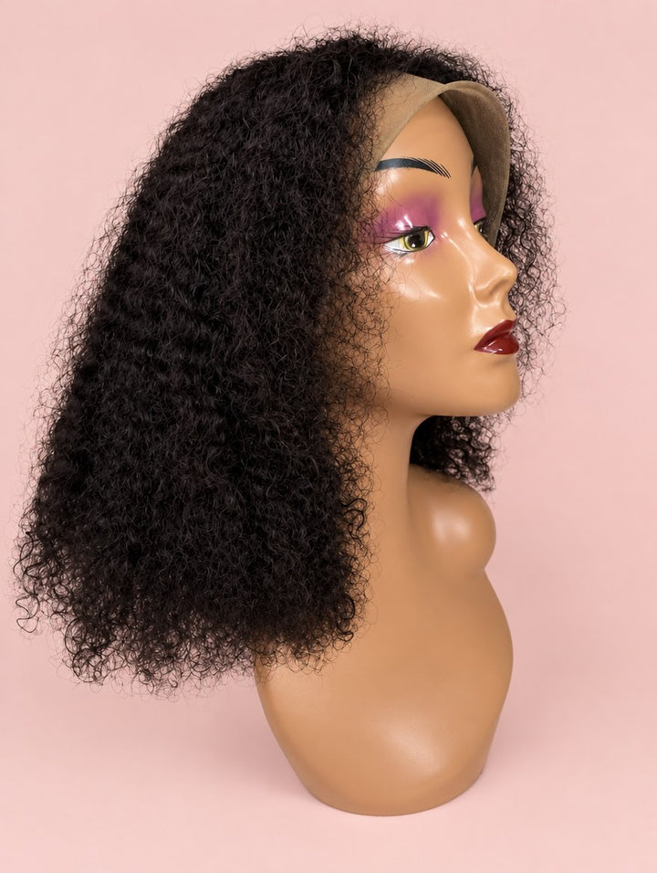 Natural Black Pixie Curl Lace Frontal Wig 16"