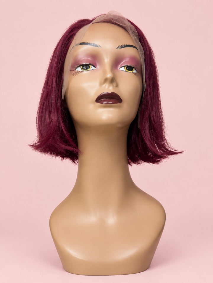 Burgundy 99J Pixie Cut 13x4 Lace Frontal Wig