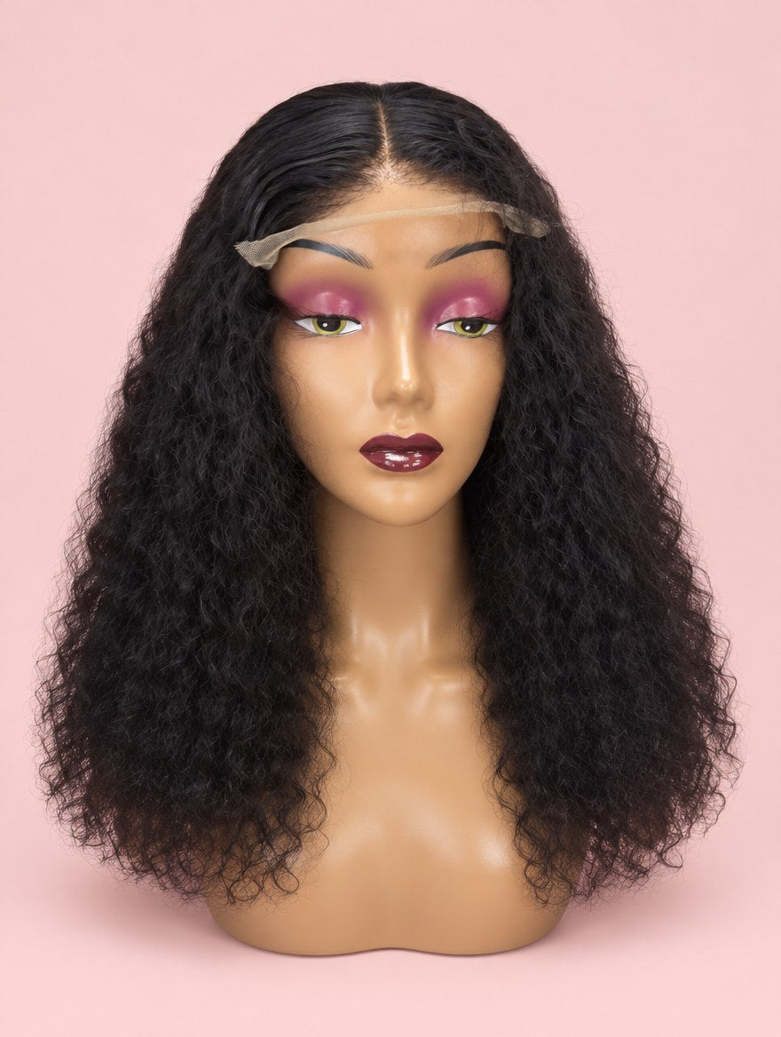 Natural Black Water Wave 5x5 Lace Closure Wig 16"