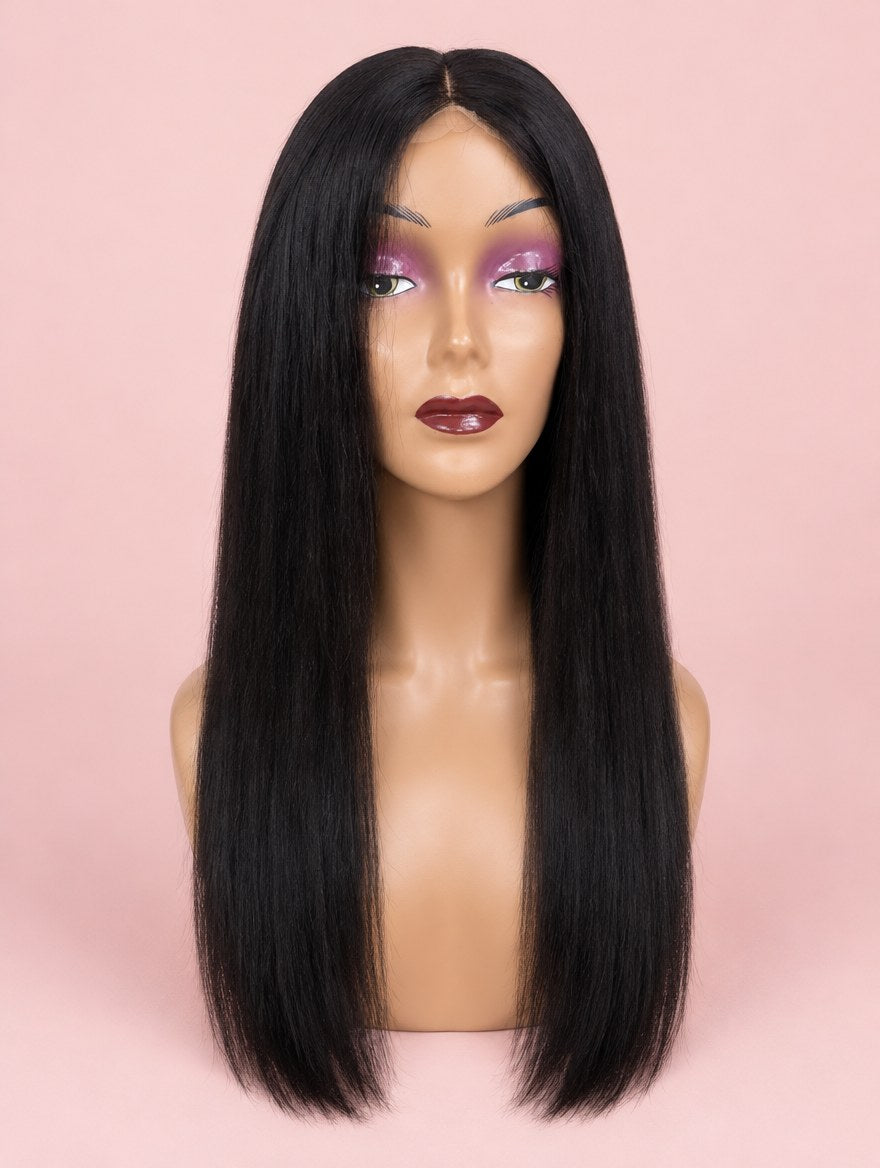Natural Black Straight 13x4 Lace Frontal Wig