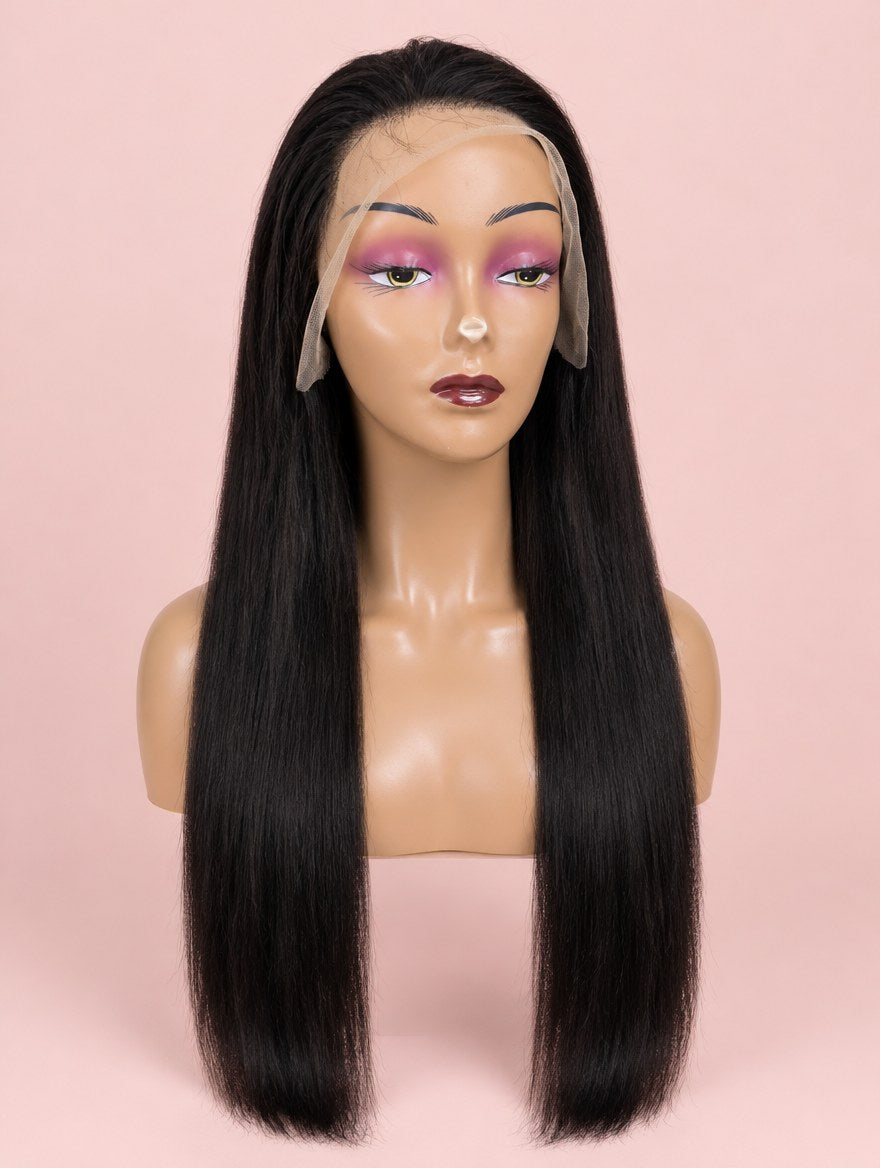 Natural Black Straight 13x4 Lace Frontal Wig 26"