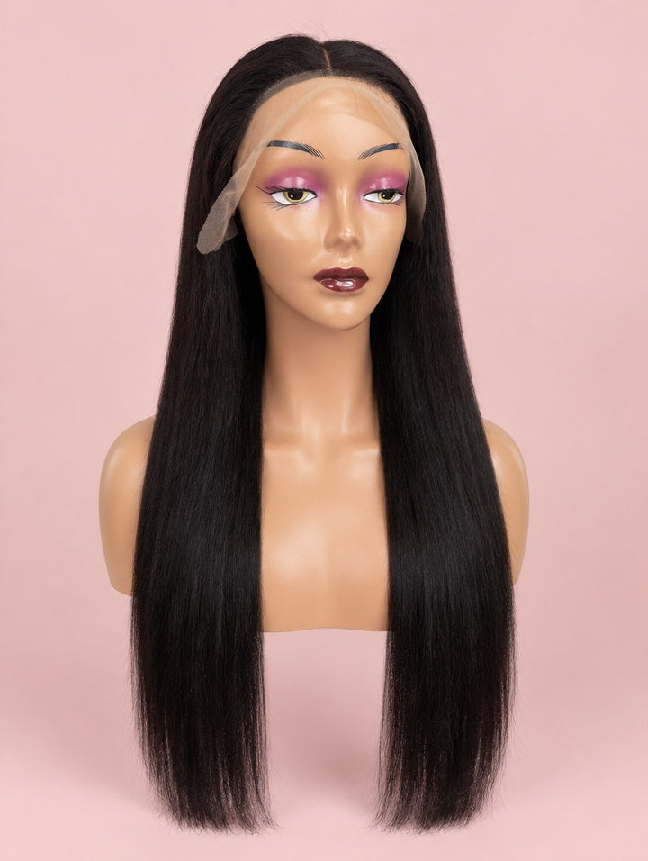 Natural Black Straight 13x4 Lace Frontal Wig