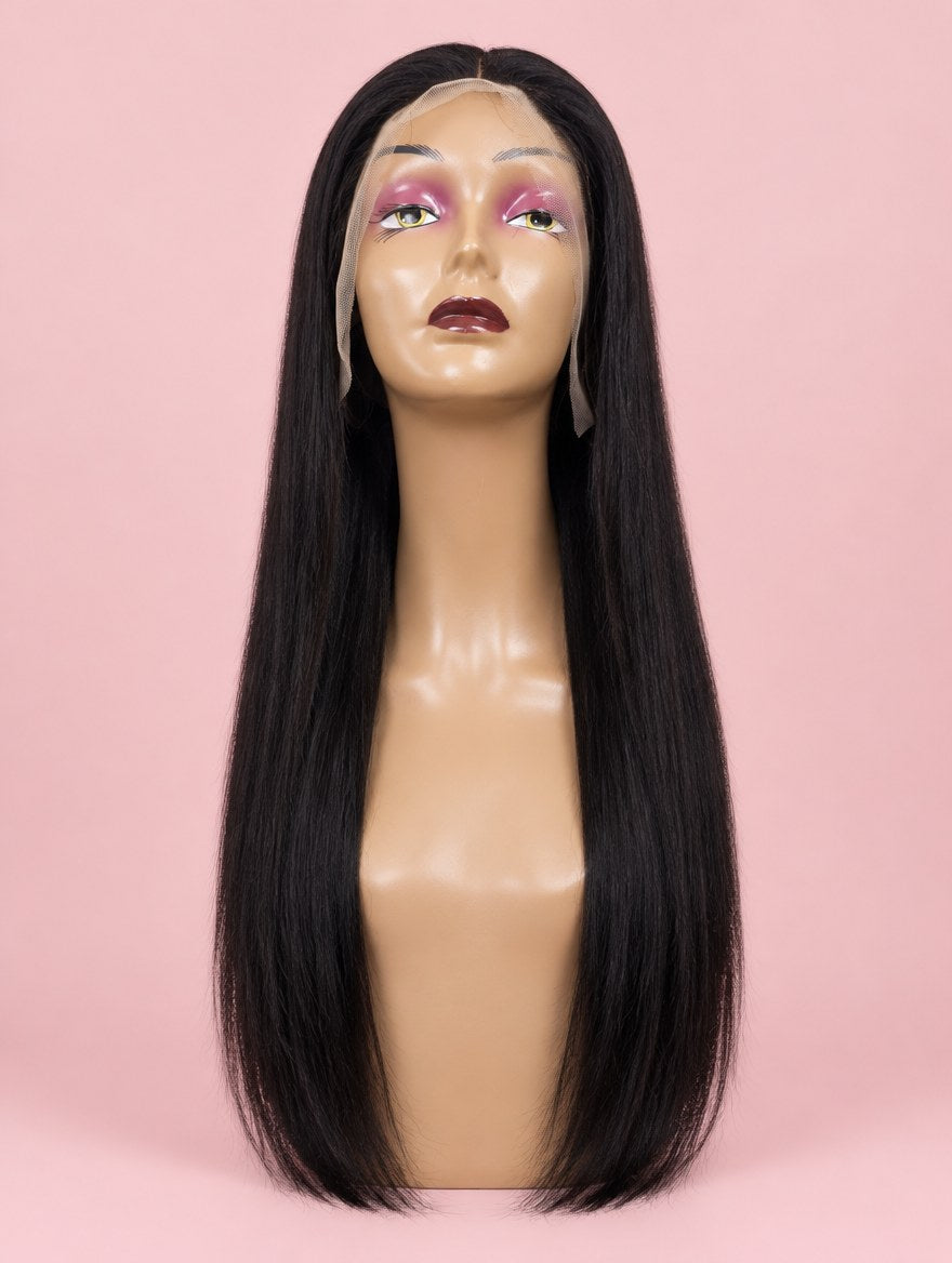 Natural Black Straight 13x4 Lace Frontal Wig