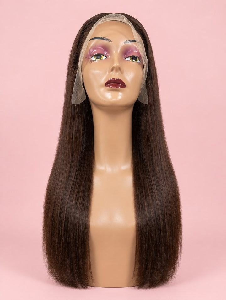 Chocolate Brown Straight 13x4 Lace Frontal Wig