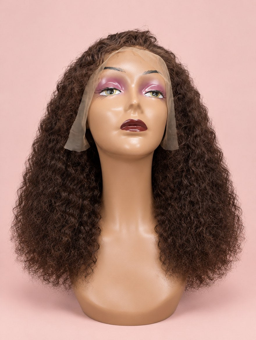 Chocolate Brown Water Wave 13x4 Lace Frontal Wig