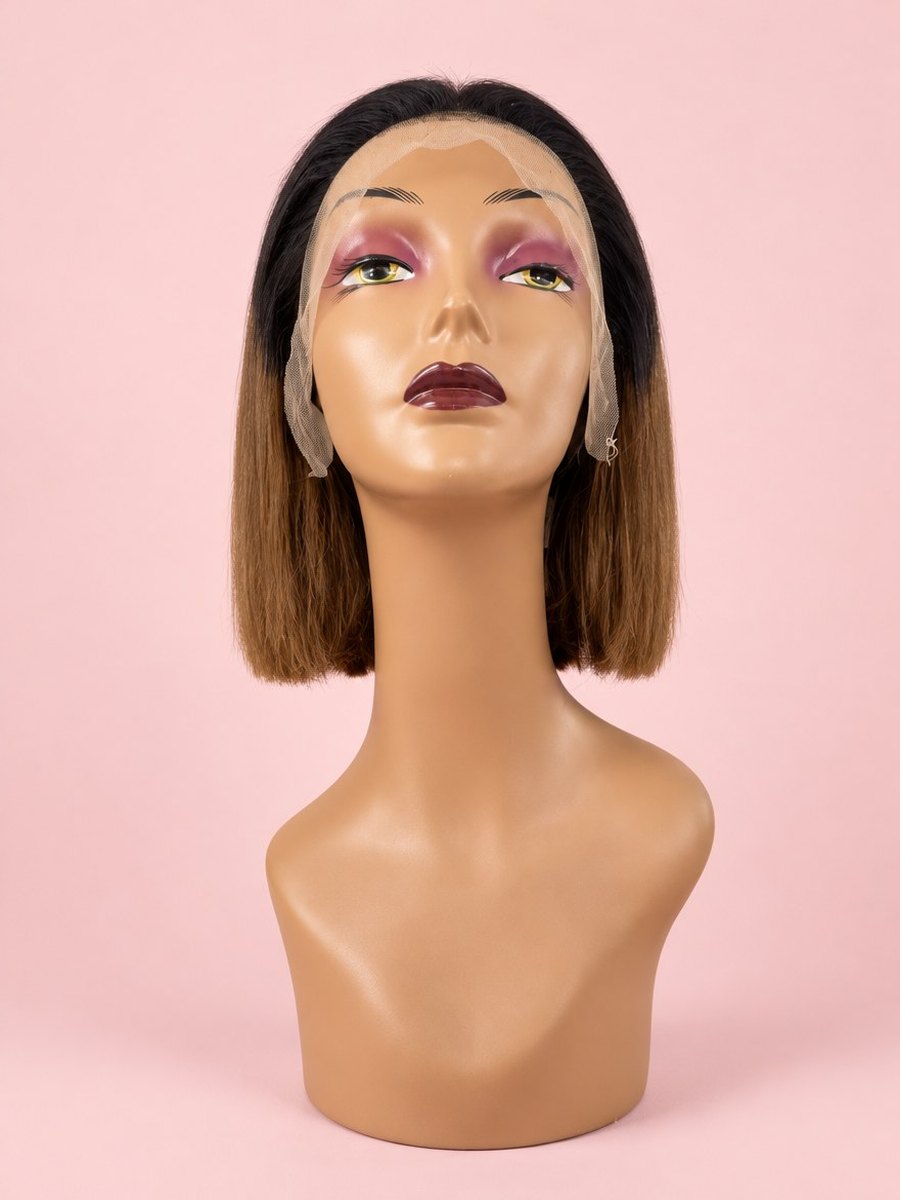 Combo: 22" Brown Ombre Straight + 8" Bob