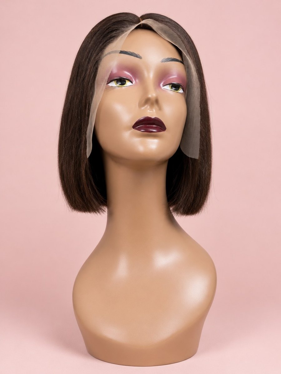 Combo: 18" Chocolate Brown Jerry Curl + 8" Bob