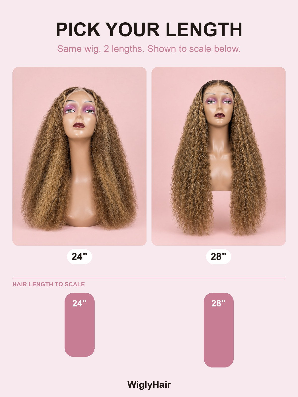 Super Double Drawn Honey Blonde Highlight Water Wave 13x4 Lace Frontal Wig 24" length guide